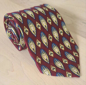 ROBERT TALBOTT  Silk Tie, Indigenous Feather Pattern